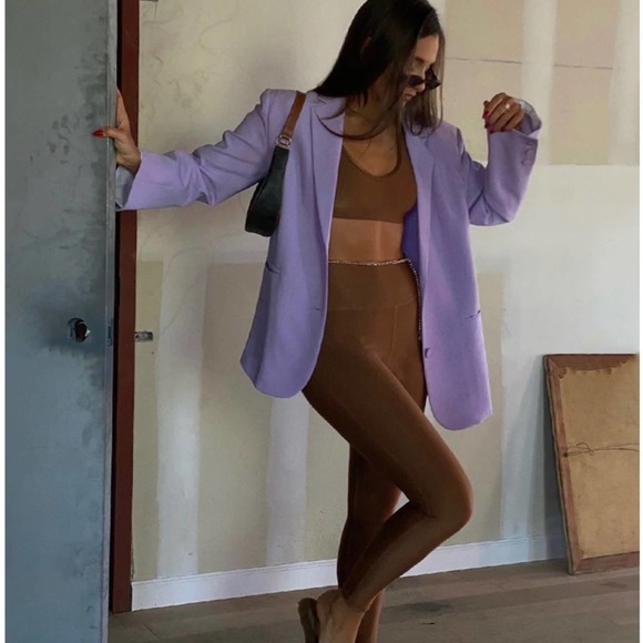 WeWoreWhat High Rise Ribbed Legging Brown Size Large - Picture 1 of 7